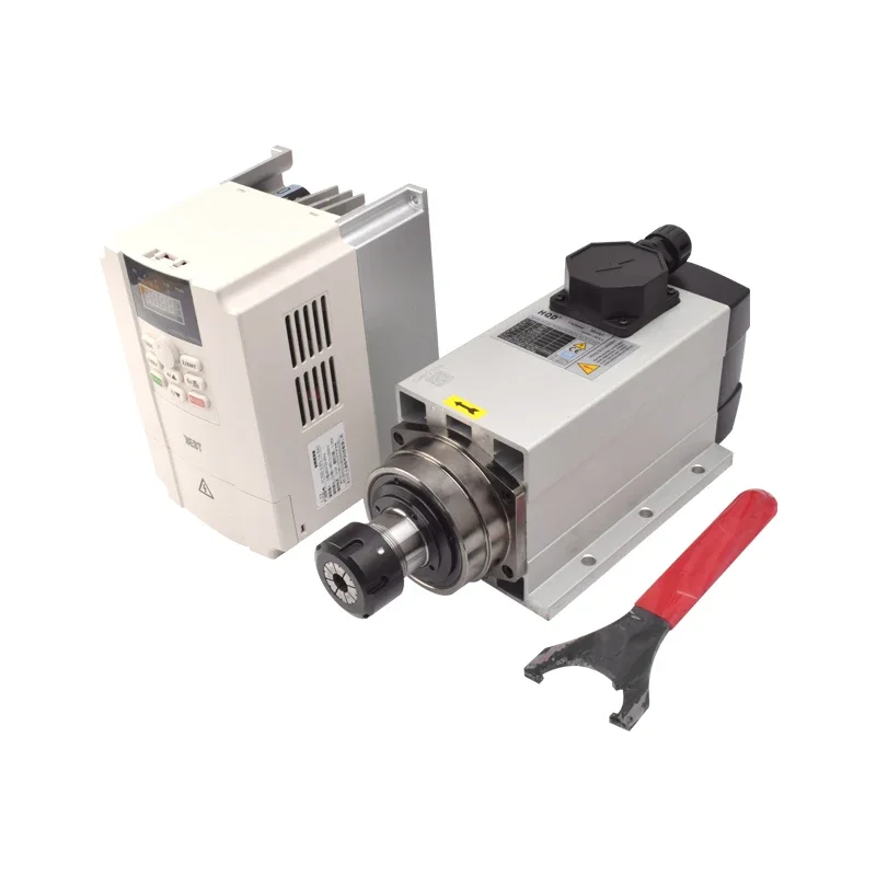 

HQD GDF60-18Z/4.5 4.5kw Er20 Spindle 5.5kw Vfd Inverter Kit 220V air Cooled Spindle Motor with Flange