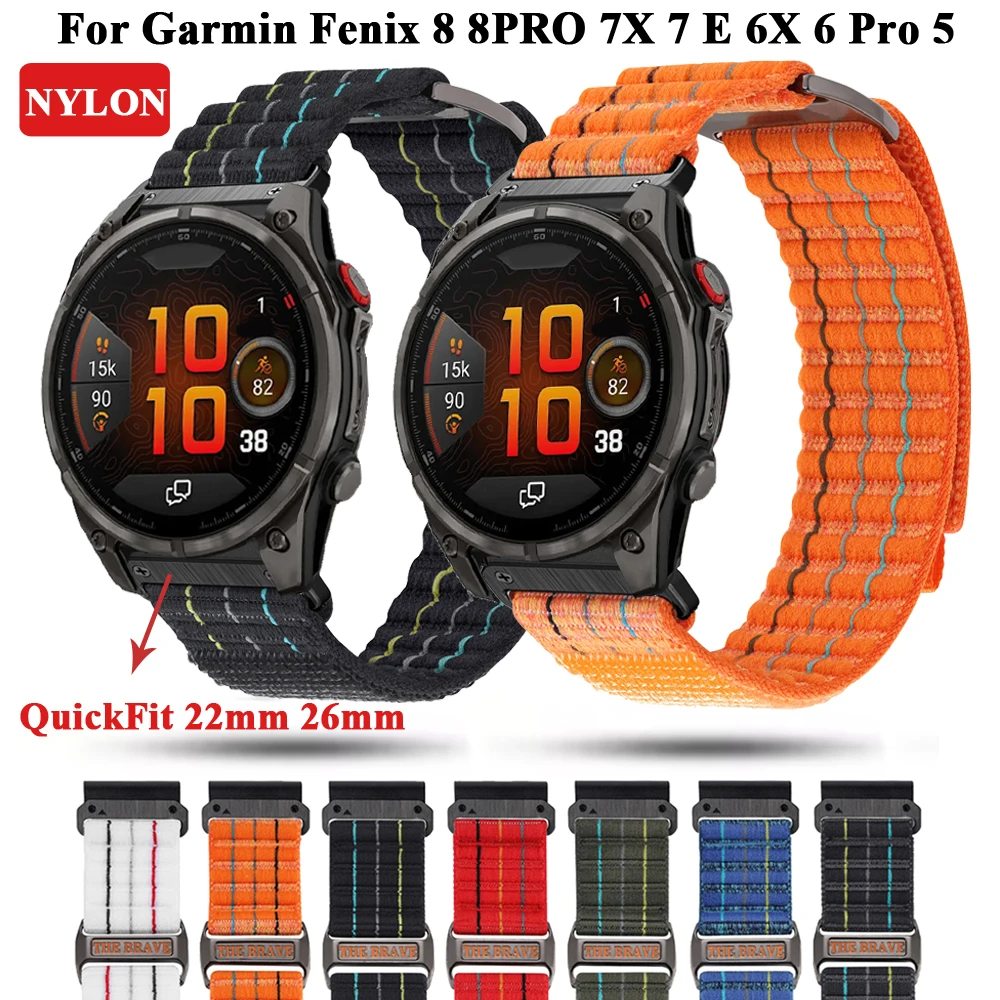 

Fenix 8Pro 51MM 47MM QuickFit Bracelet For Garmin Fenix 8 E 7 7X Pro Enduro 3 2 6 6X Epix Pro 5 5 Plus Watch Band Nylon Strap