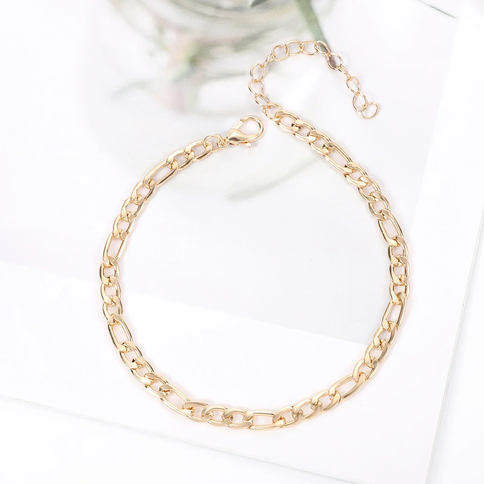 

2024 Personalized Jewelry Golden Adjustable Chain Anklets For Women Vintage Anklet Summer Accessories