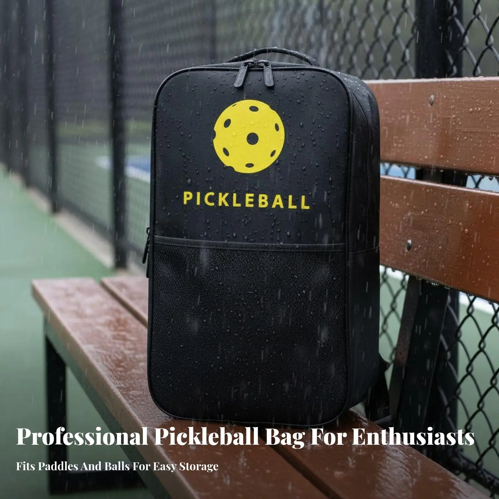 

Pickleball Paddle Bag Waterproof Pickleball Racket Case Crossbody Racket Bag Wear-Resistant Large Capacity for Travel