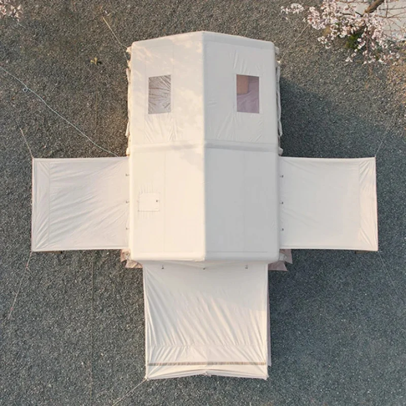 مصنع الساخن بيع كبير نفخ خيمة غرفتين للتخييم الأسرة في الهواء الطلق #5