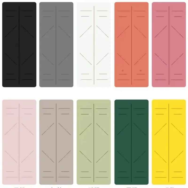 Custom Printed 1/4 Thick Green PU Yoga Mat with Non-Slip Feature Natural Rubber Pilates Mat with Logo Exercise Equipment - Image 5