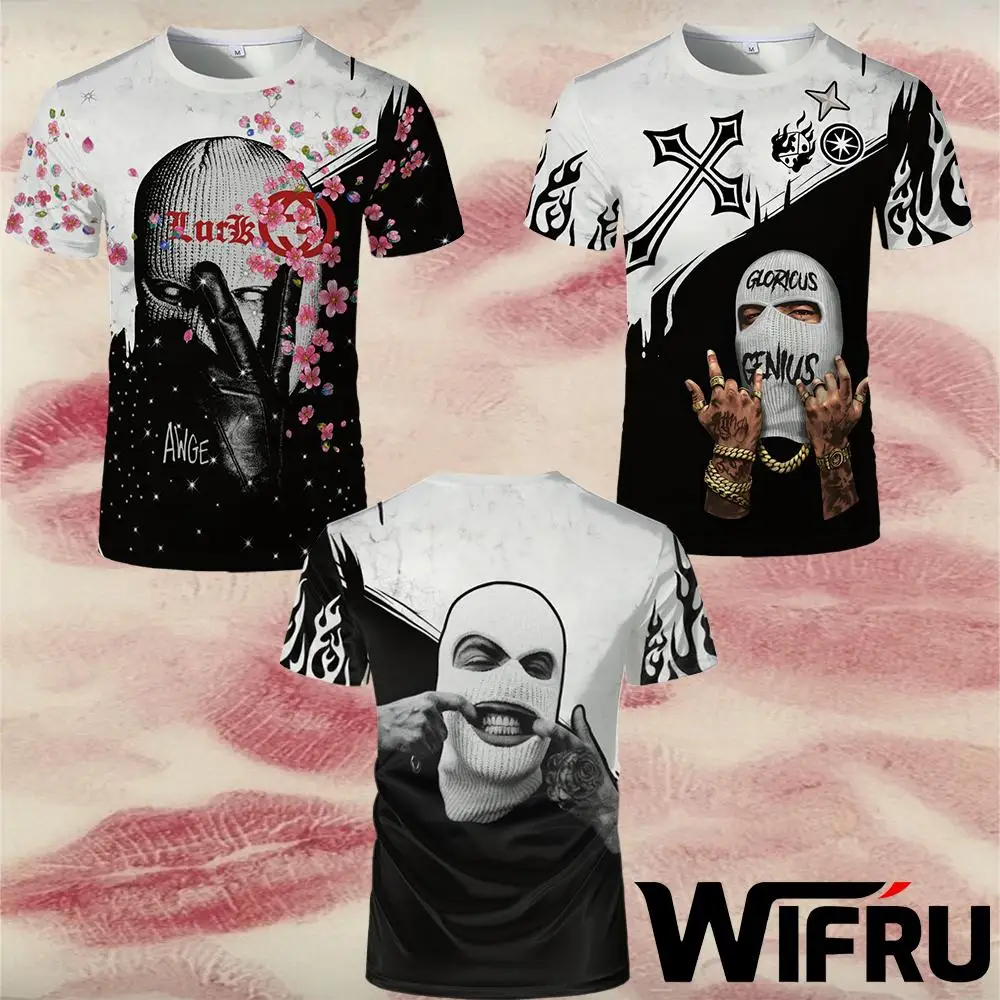 

Personalized Street rapper Graphic Vintage T-shirt Men's Oversized O-neck Tops Hip-hop Trendy Youth Streetwear Y2K Clothes