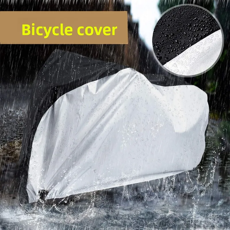201d 190t poliéster tafel capa de bicicleta à prova de chuva sol à prova de poeira jaqueta de bicicleta capa completa elétrica inverno mountain road bike capa