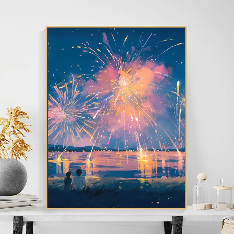 

5049081 Digital oil painting living room decorative painting sofa background wall hanging painting