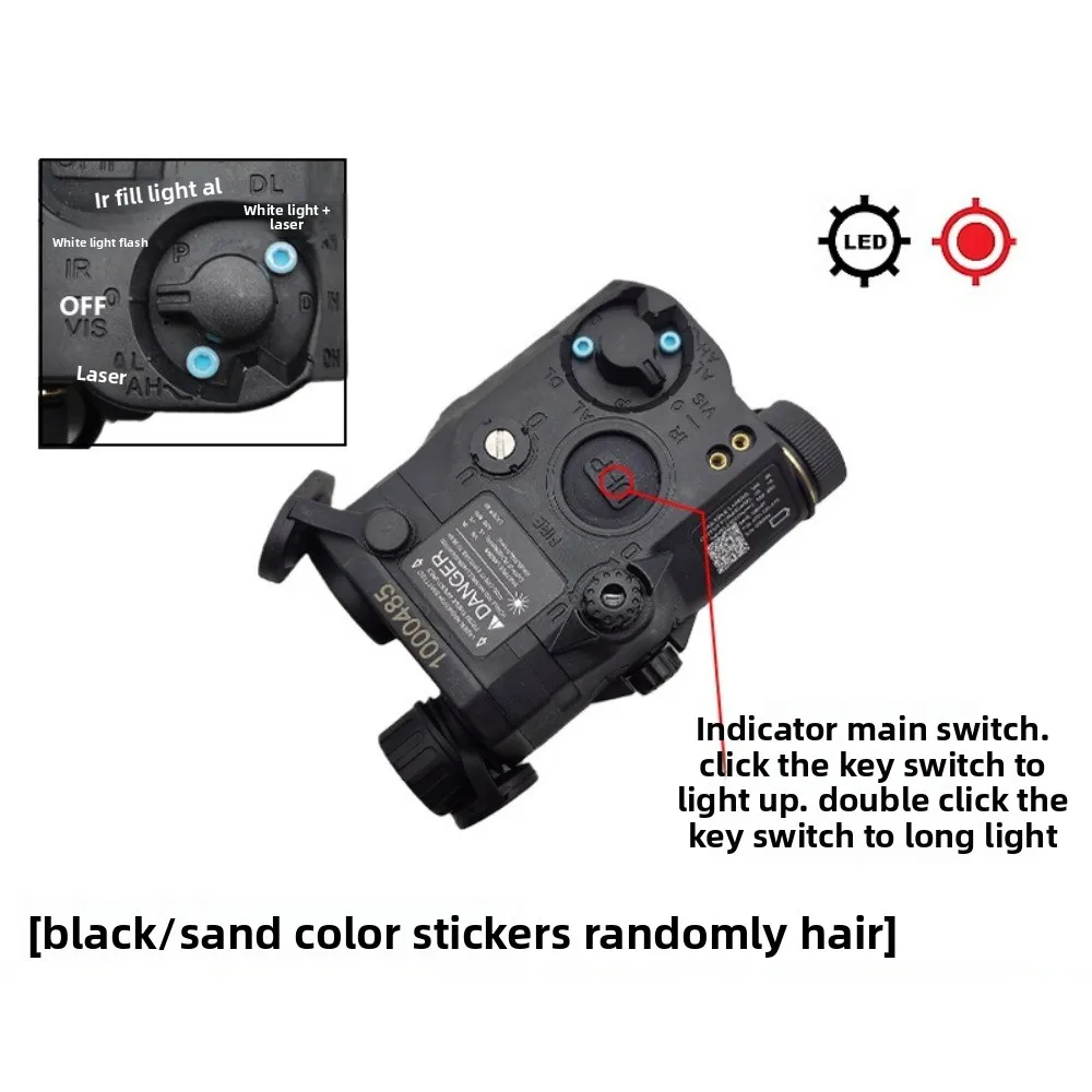 

ModButton mouse tail wire control 20mm guide PEQ15 flash laser pointer red laser battery box