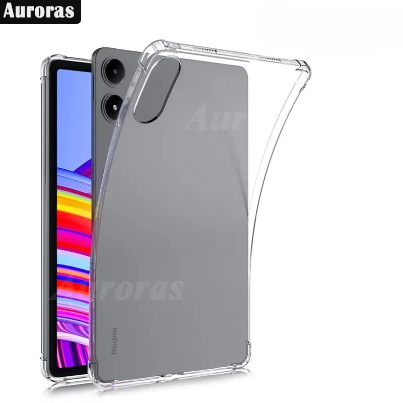 Auroras For Poco Pad 12.1 inch Case Clear Airbag Corners Silicone Shell For Redmi Pad Pro 12.1 inch Pencil Holder Tablet Cover