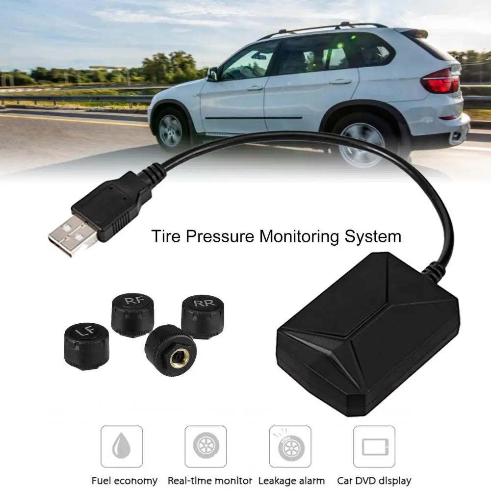 

Powerful USB TPMS Dustproof Durable High-precision USB Tire Pressure Monitoring System TPMS Car TPMS