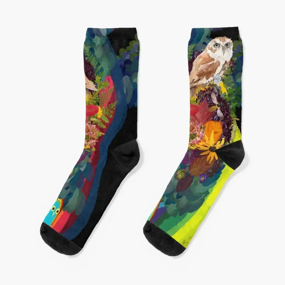 

Owl Socks gift snow designer Thermal man winter Socks Male Women's