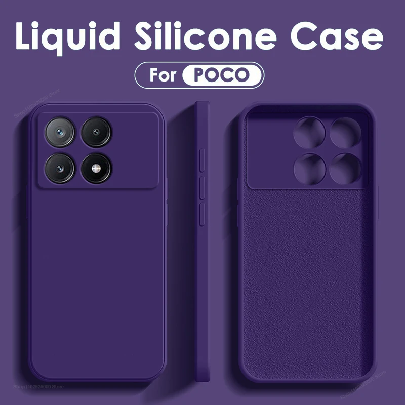 Чехол для Xiaomi Poco X6 Pro 5G, роскошный оригинальный чехол из жидкого силикона для телефона Ксиоми Поко Х6 Про 5G Poco X6 X 6 Pro Pocox6 Pro Poco X6Pro, противоударные мягкие чехлы