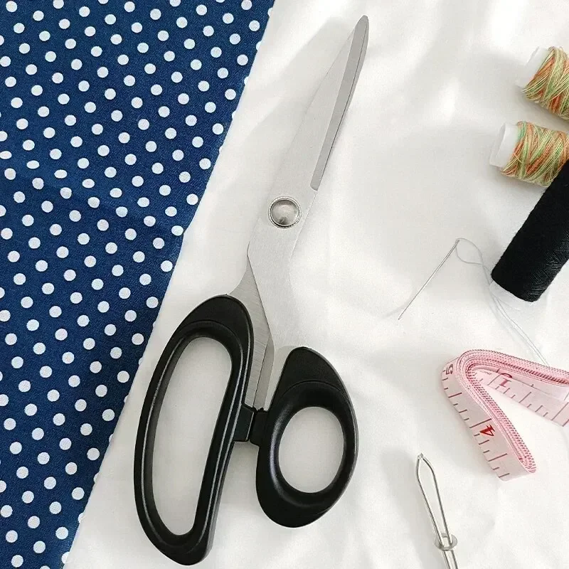 مقص خياط من الفولاذ المقاوم للصدأ، أدوات خياطة احترافية، مقص ملابس، مقص ملابس كبير متينB4023