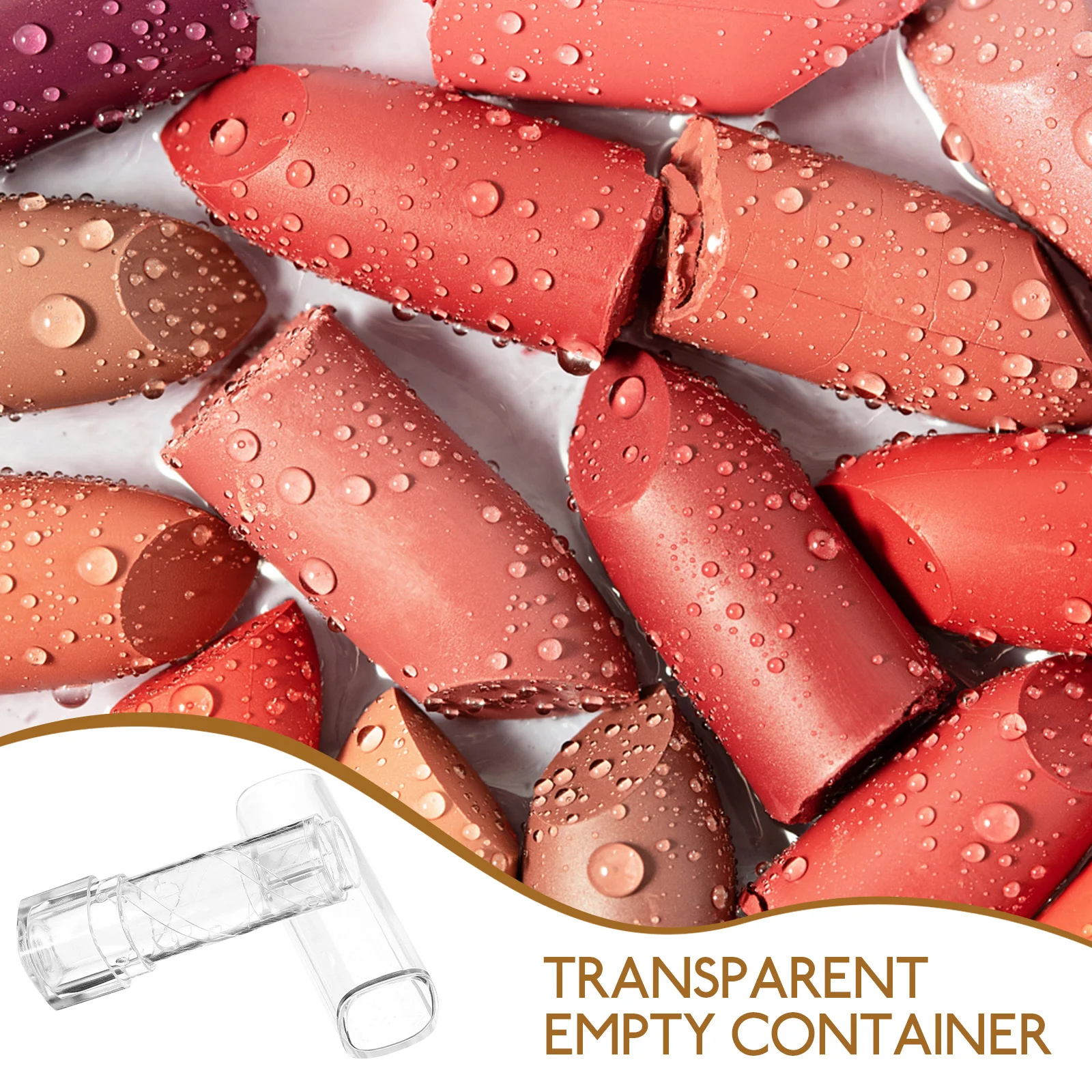 5 pçs transparente batom recipiente tubo portátil vazio bálsamo labial titular diy tubo de bálsamo labial recipiente de batom tubos