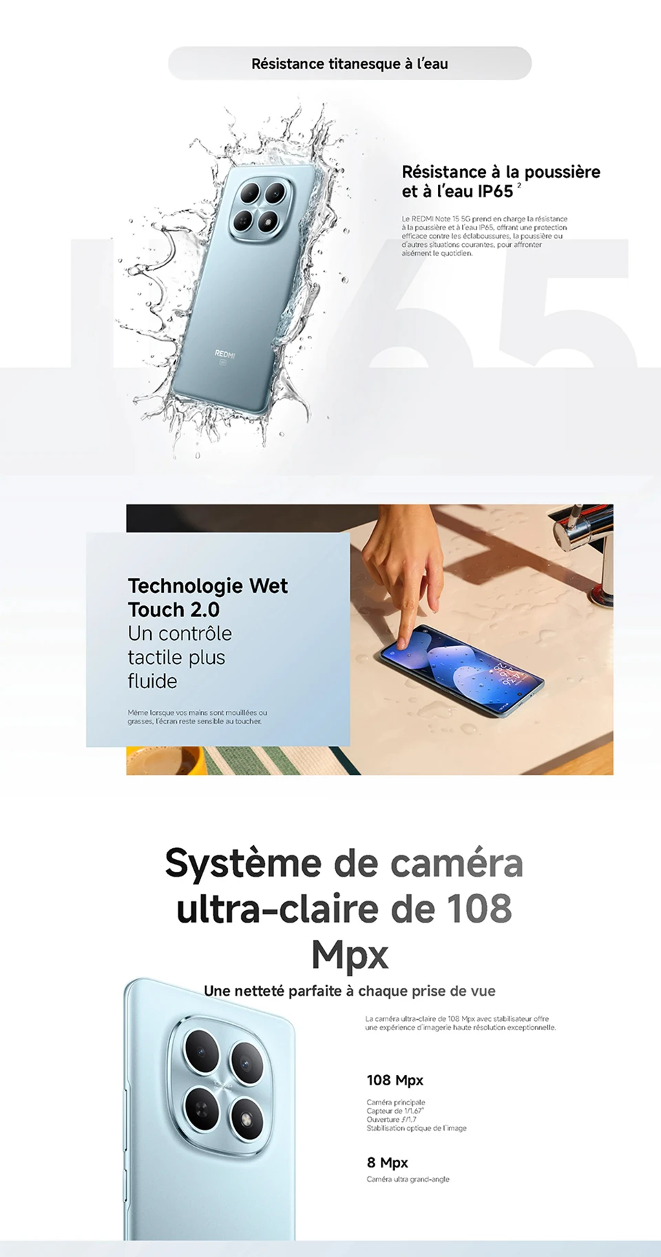 Xiaomi Redmi Note 15 5G, NFC, 6.77'' FHD AMOLED Display, 120 Hz, 108 MP Camera, 5520 mAh Battery, IP65