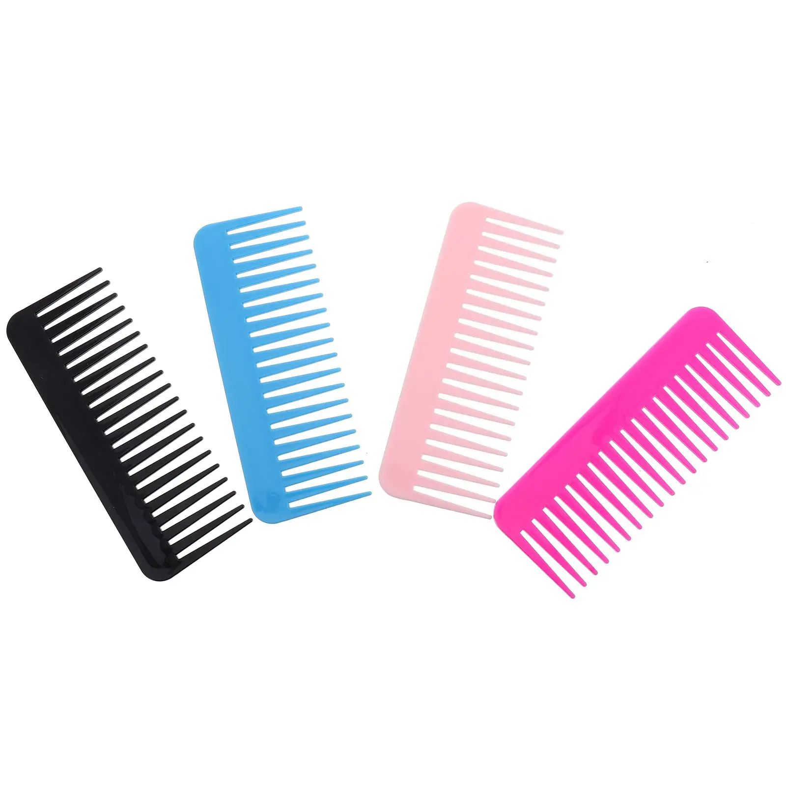 

4Pcs Abs Flat Hair Styling Comb for Curly Hair Cutting Travel Salon Portable Comb Styling Plastic Barber Tools