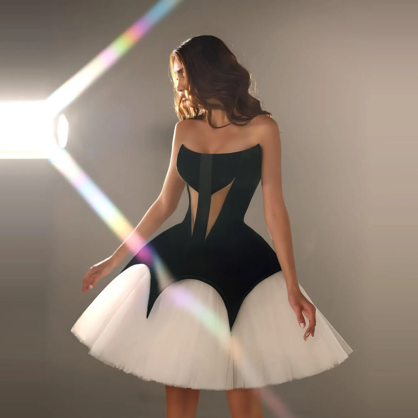 

Women's Ball Gown Evening Dress for Cocktail Party and Formal Events Made of Soft Tulle and Satin Fabric Homecoming Dress Gown
