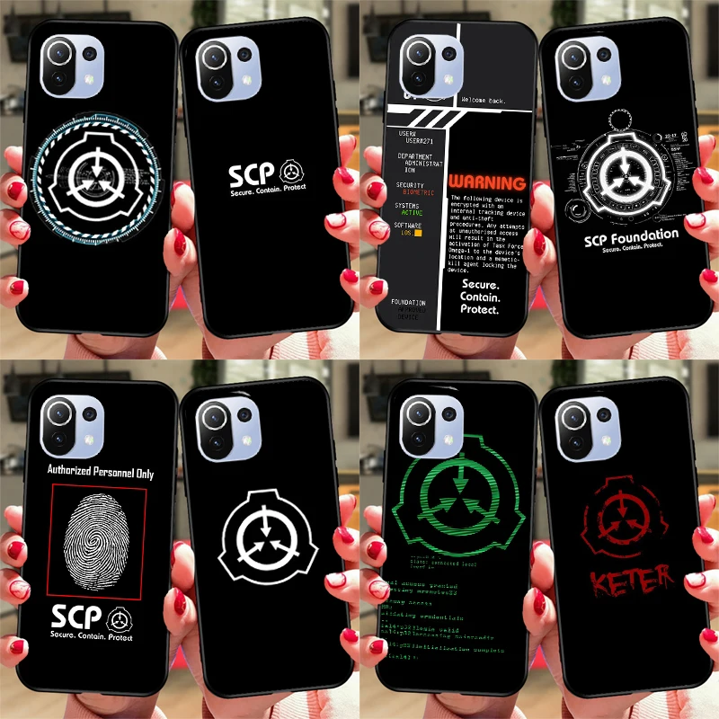 SCP Special Containment Funda For POCO F5 X3 X4 X5 Pro F4 GT C40 F3 Case For Xiaomi 11T 12T Pro 12 X 13 Lite Cover