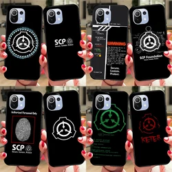 SCP Special Containment Funda For POCO F5 X3 X4 X5 Pro F4 GT C40 F3 Case For Xiaomi 11T 12T Pro 12 X 13 Lite Cover
