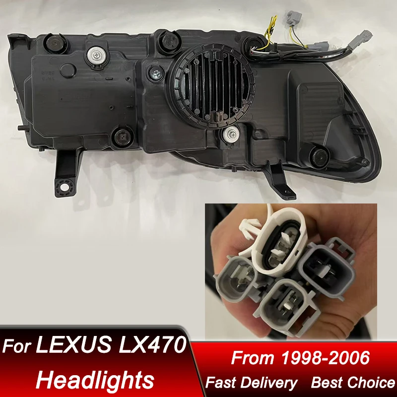 Car styling Headlights For Lexus LX470 LX 1998-2006 full LED new style Headlamp Assembly Upgrade Projector Lens Accessories Kit