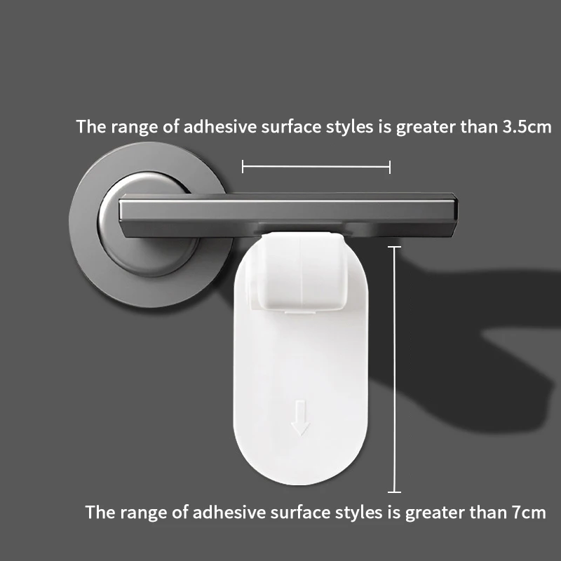 معدات الحماية أقفال سلامة الطفل البلاستيك ذاتية اللصق أقفال مقبض الباب لا ثقب متعددة الأغراض حامي أمن الأطفال #3