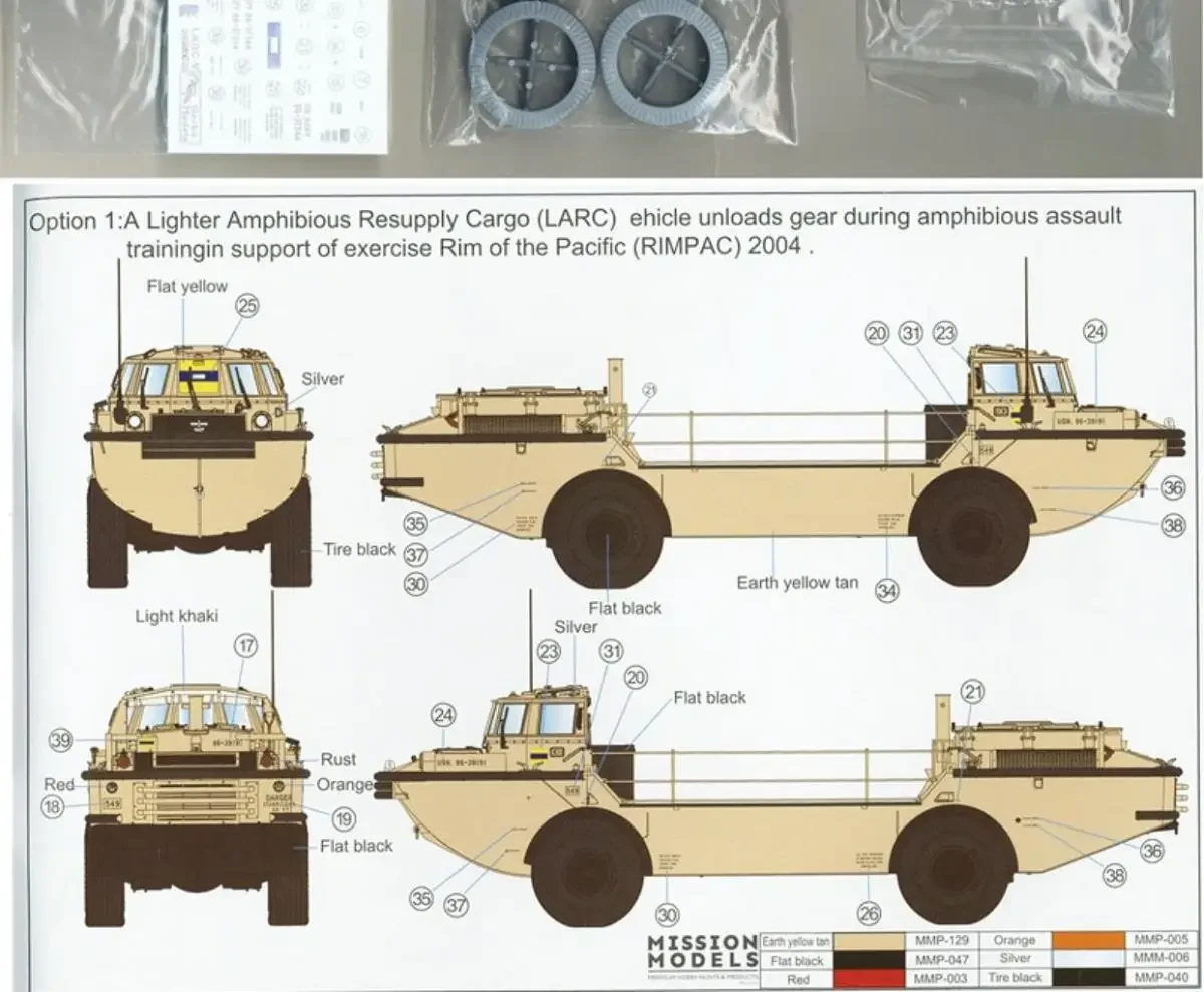 Kit modello di assemblaggio modello Gecko 35 gm0039 veicolo anfibio US Navy LARC-V (versione Extra armatura) 1/35