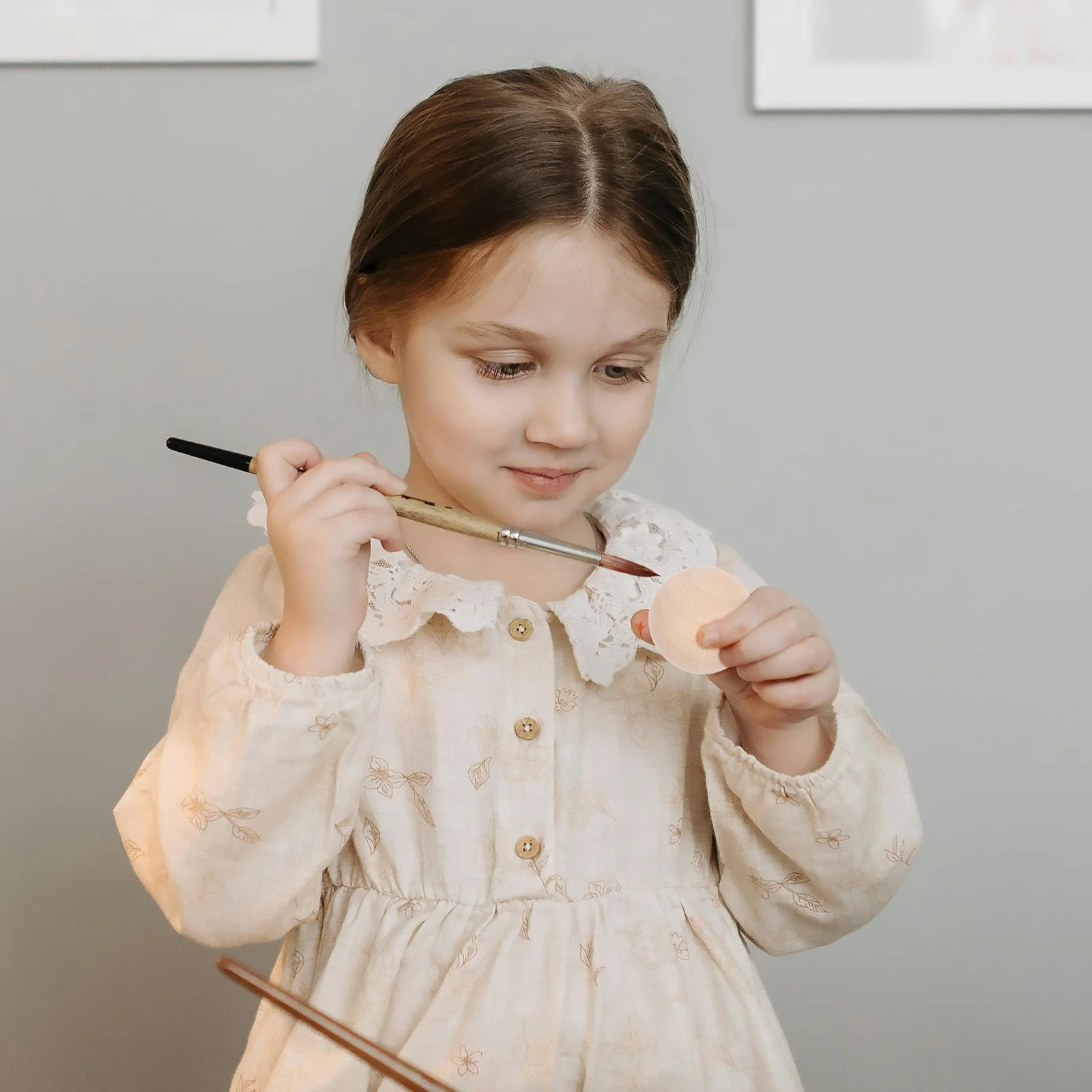 

10Pcs Natural Lotus Wood Mini Ball Beads 40mm Solid Color Smooth Surface DIY Jewelry Craft Accessories Decoration