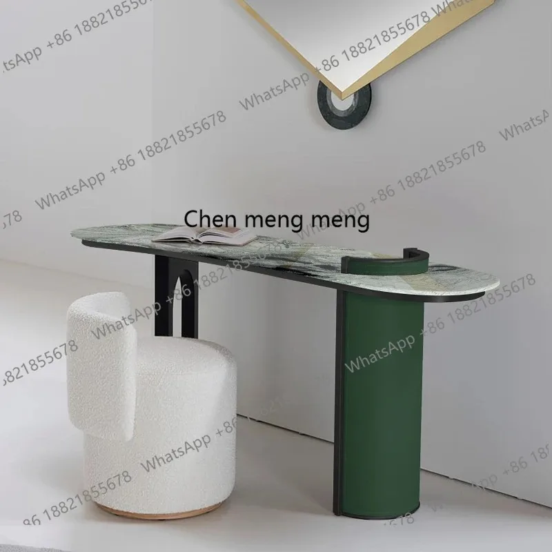 

RR Hotel corridor case end view table pure natural luxury stone entrance table entry key entrance cabinet