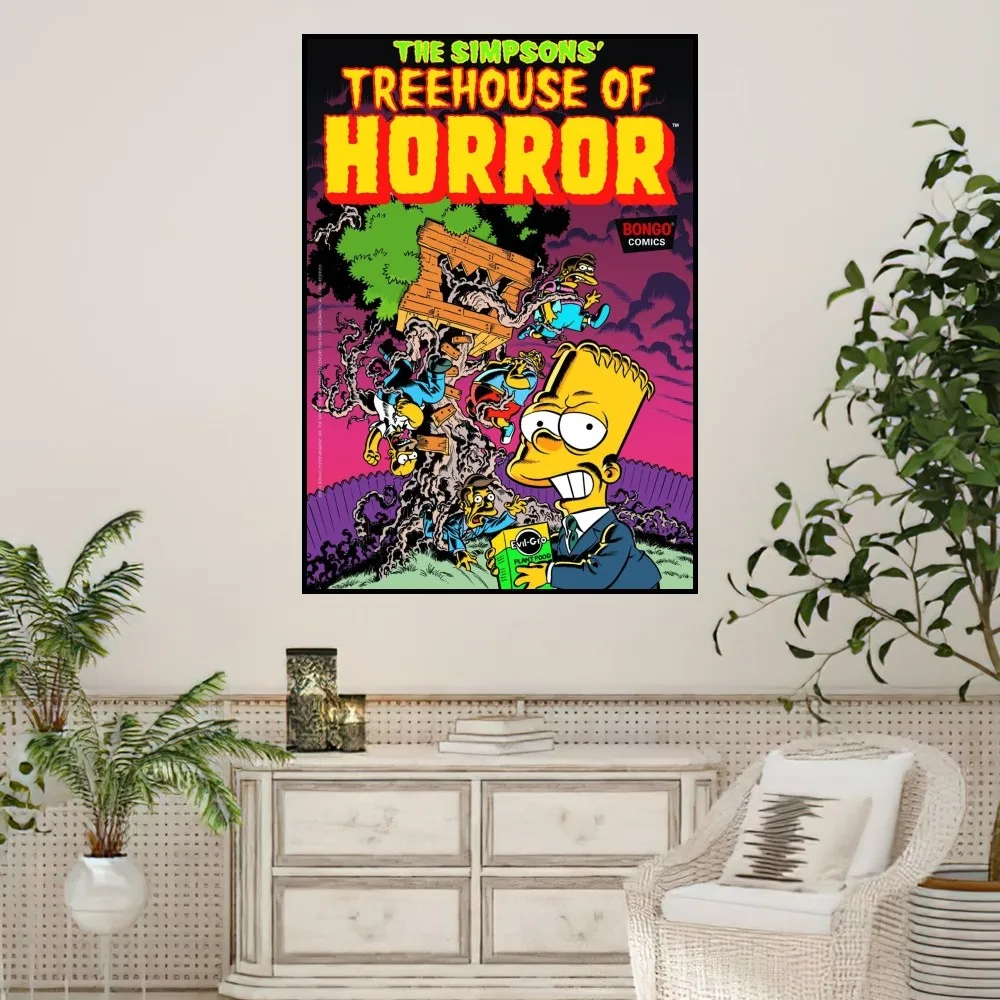 Cartoon The S-Simpsons Cute Poster Small Prints Wall Painting Bedroom Living Room Wall Sticker Office