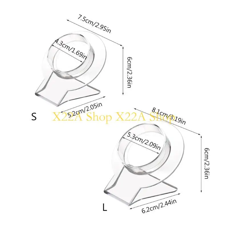 Exiba relógio acrílico transparente Pulseira exibição Rack Rack Rack Ratw Selder