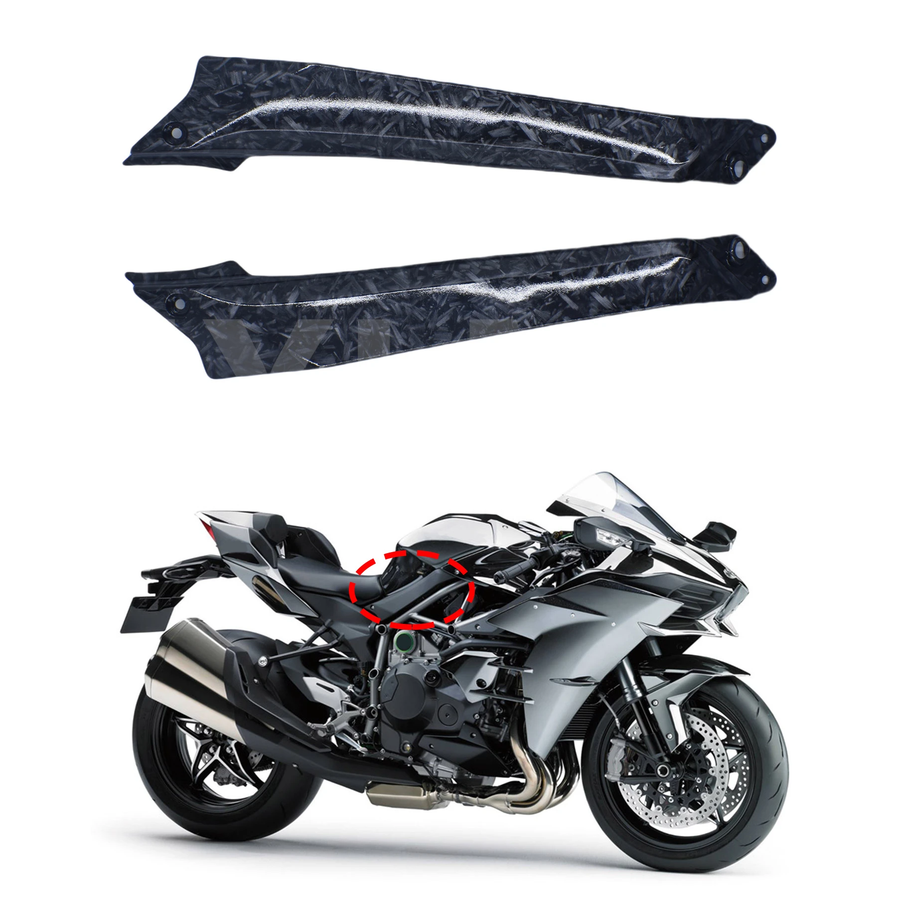 

Tank Side Panels For KAWASAKI Ninja H2/H2R SX 2023 Motorcycle Accessories Parts Fairings Cowls Protectors Covers Forged Pattern