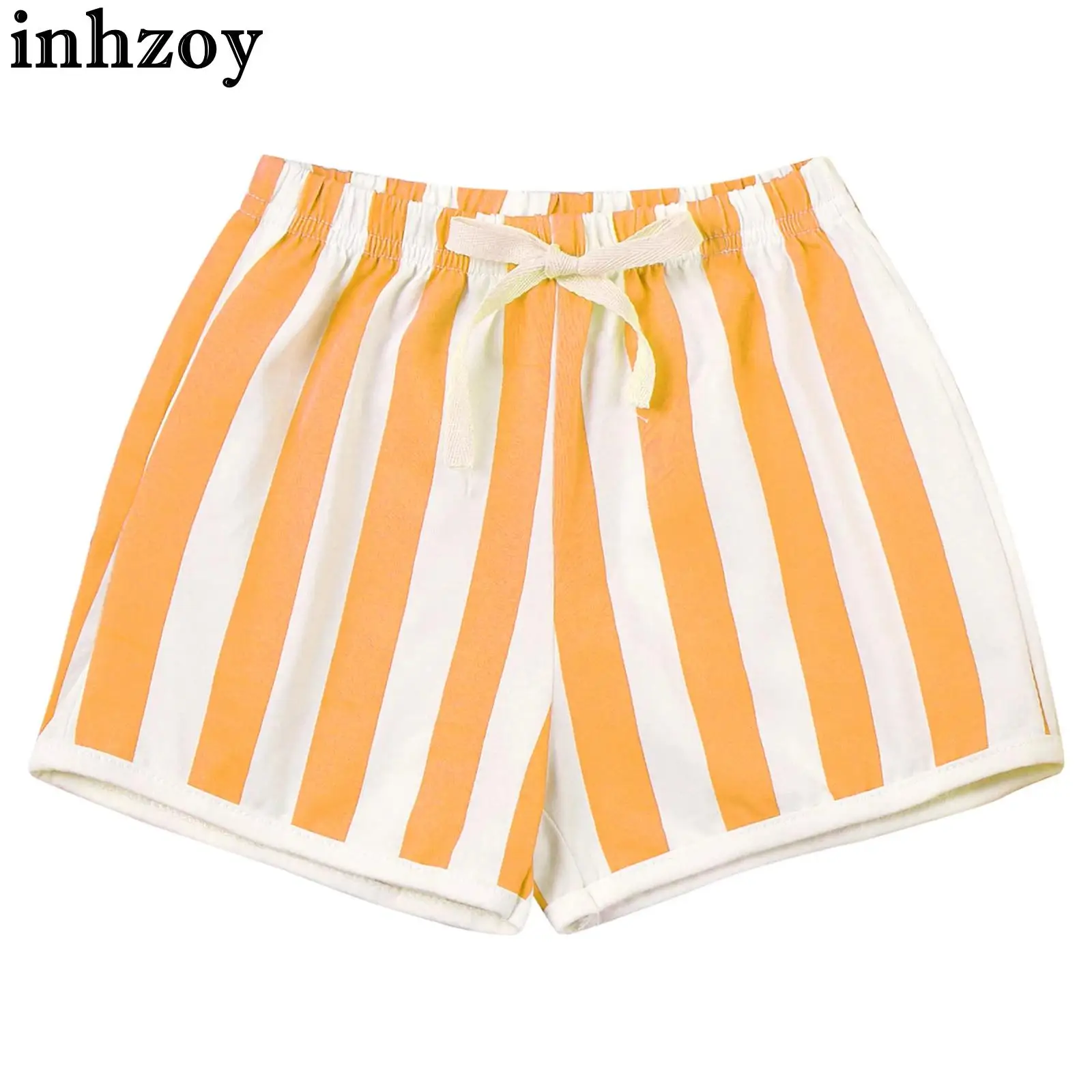 

2025 Summer Baby Fashion Hawaiian Striped Shorts Infant Boys Girls Candy Color Cotton Beach Shorts Casual Versatile Costume