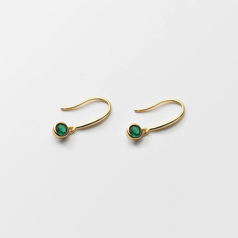 KAMIRA-pendientes de plata de ley 925 para mujer, aretes colgantes de circonita verde de lujo, joyería exquisita de oro de 18k, estilo clásico, 2022