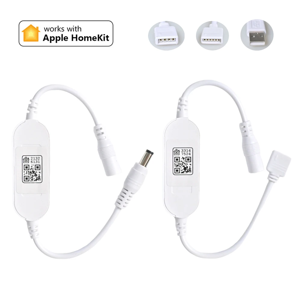 Homekit WiFi Mini Led Controller Dimmable 5V 12V 24V APP Remote Siri Voice Control For Single Color CCT RGB RGB+CCT LED Strip