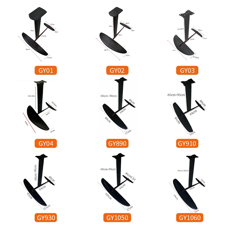 

Carbon fiber hydrofoil, outdoor unpowered hydrofoil surf board kite board water racing equipment GY carbon fiber hydrofoil