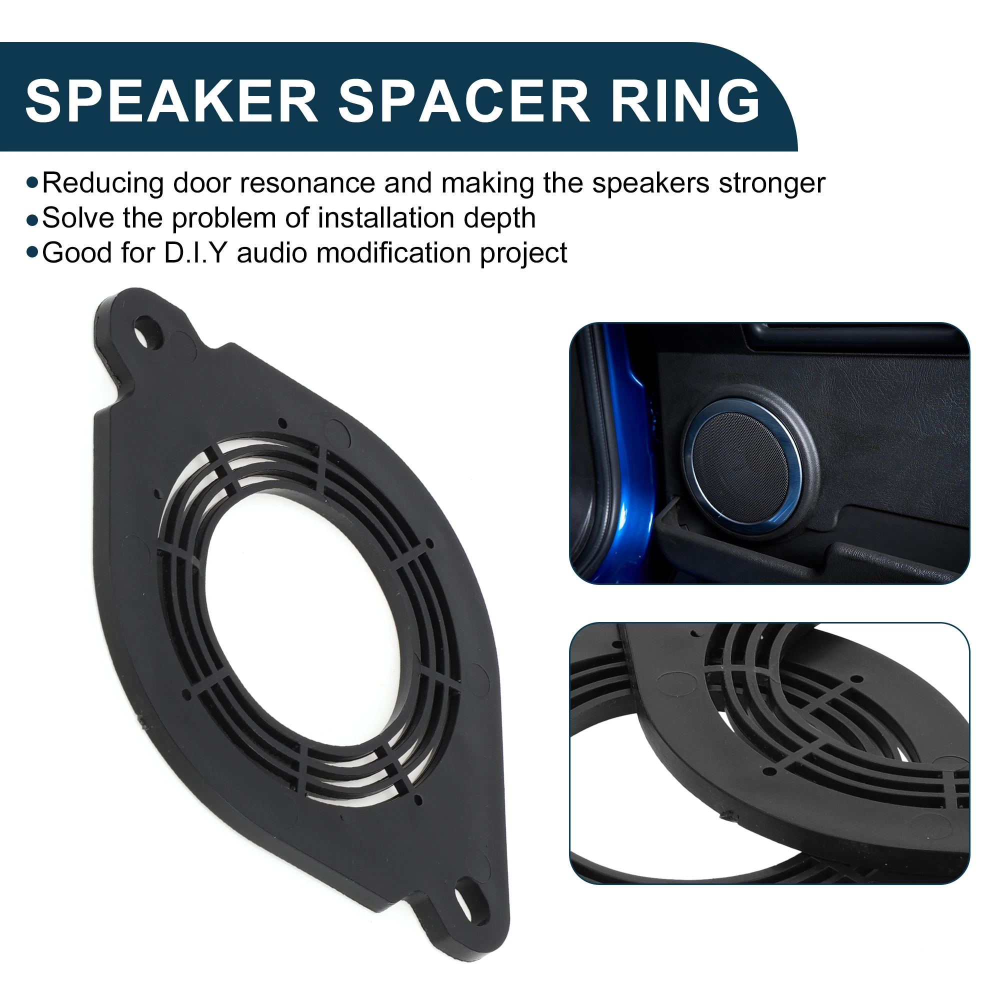 UXCELL Speaker Spacer Ring Midrange Speaker Spacer Adapter for Mazda ABS 2 Pcs