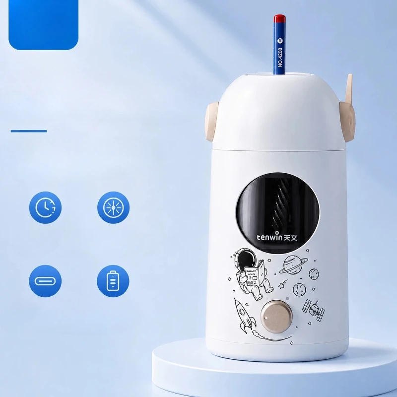 Tenwin Automatic Electric Pencil Sharpener for Kids Students Rechargeable