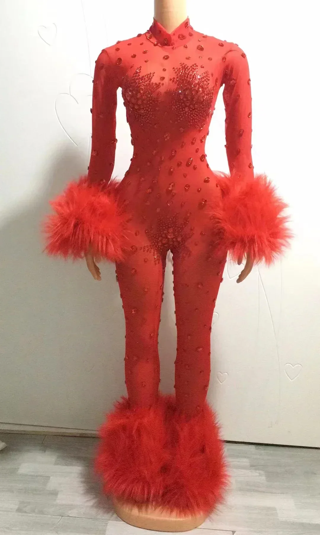 Nuevo mono de cantante con diamantes de imitación, ropa de baile Gogo para club nocturno, Bar, mono elástico multicolor, disfraz de Drag Queen