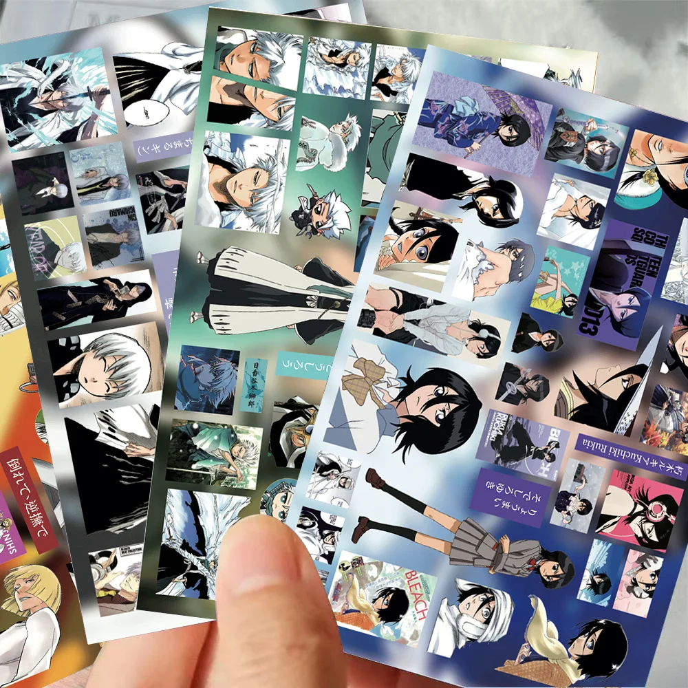 8 Sheet Bleach Die-cut Sticker Grimmjow Kurosaki IchigoAnime Stickers Kawaii Scrapbooking Collages Student Stationery Cute Gift view 5