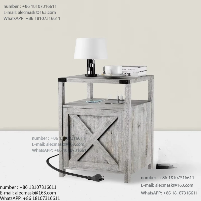 

Bedside table with charging station Country coffee table Bedroom with side table Off-white