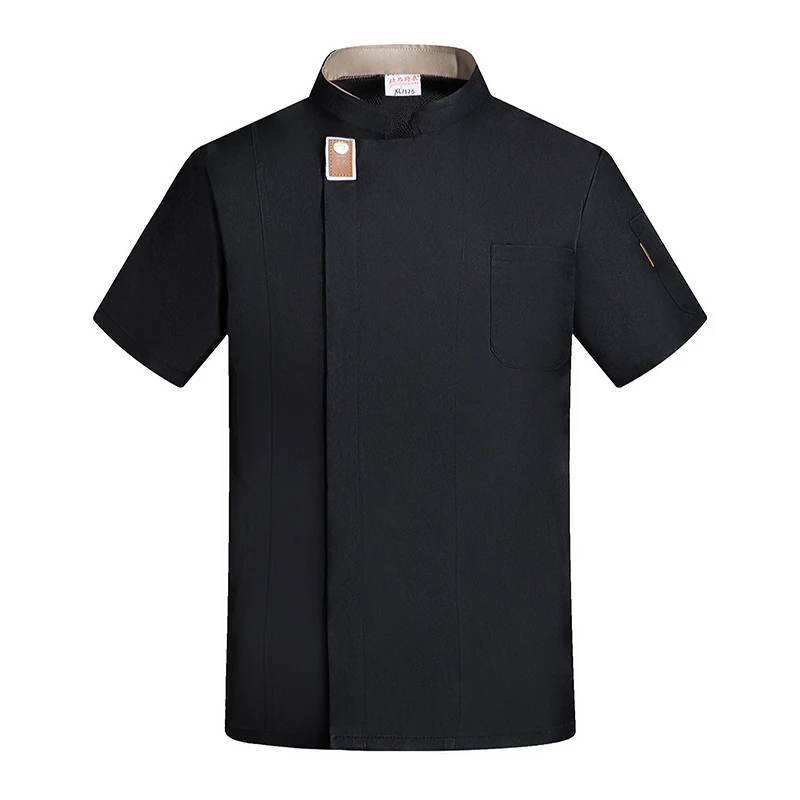 Chaqueta de chef profesional de manga corta para mujer, ropa de trabajo de cocina transpirable para hornear