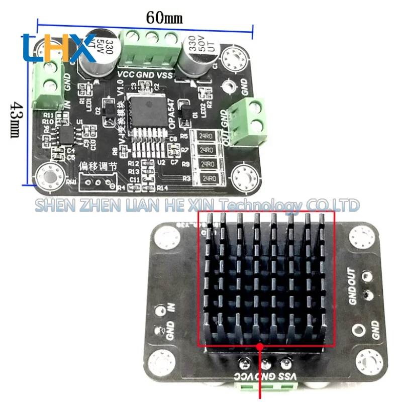 OPA547 Voltage-controlled constant current source module Howland VI conversion AC constant current source DC constant current