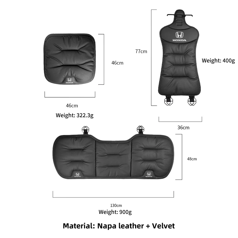 Car Interior Velvet Cushion Winter Nappa Leather Backrest Seat Cover For Honda Civic Accord CRV Fit Jazz Transalp CBR cb500x Ody