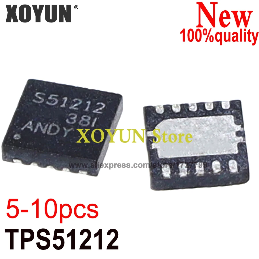 (5-10piece)100% New TPS51212DSCR TPS51212 S51212 51212 QFN-10