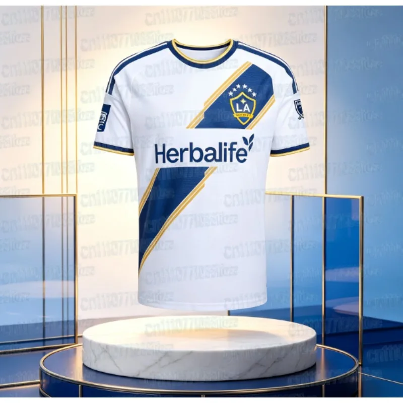 2026 New Galaxy Football Suit Men's Short Sleeve MLS Los Angeles Galaxy Home/Away Football Fan Training Family Edition