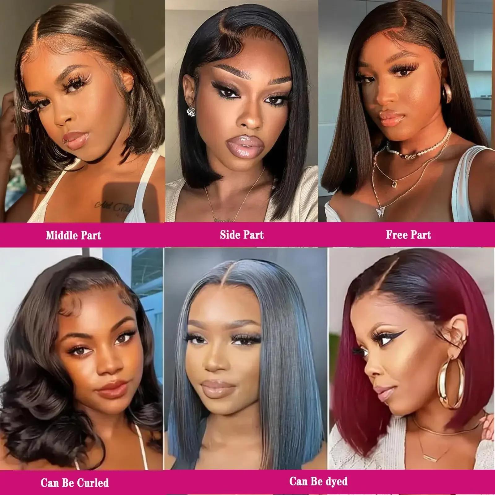 13x4 13x6 HD Lace Front Brazilian Human Hair Straight Wigs for Women Choice 100% Human Hair Bob Wigs Glueless Wigs Cheap on Sale