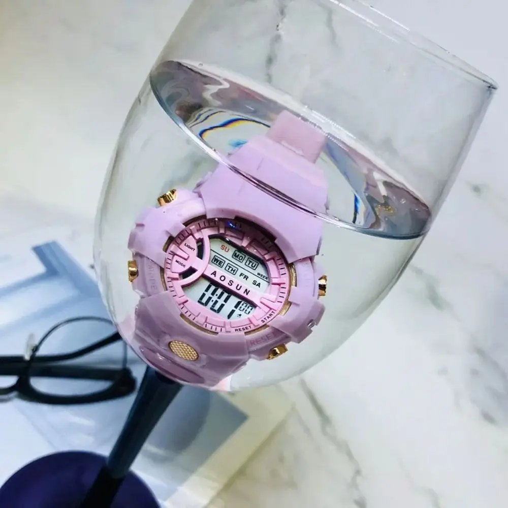 여성용 방수 스포츠 시계, 다기능 LED 디지털 시계, 카운트 다운 스톱워치, 전자 손목시계, 새로운 패션