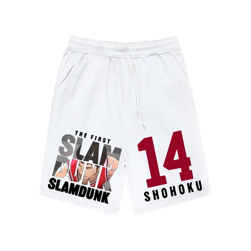 

Мужские летние новые модные шорты SLAM DUNK Sakuragi Hanado, аниме-брюки, спортивные повседневные пляжные брюки, свободные мужские шорты