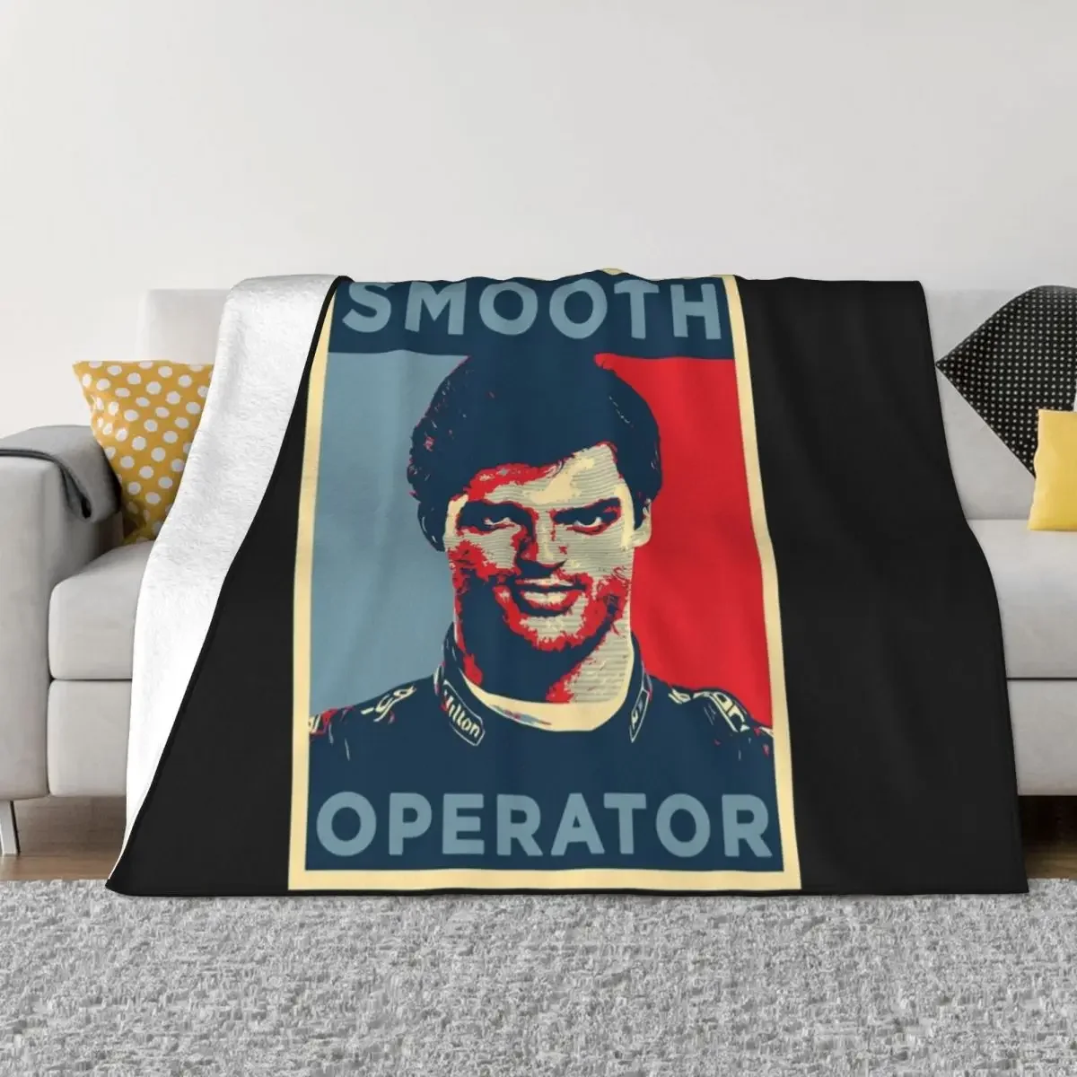 

Carlos Sainz Smooth Operators Throw Blanket Vintage Sofa Blankets