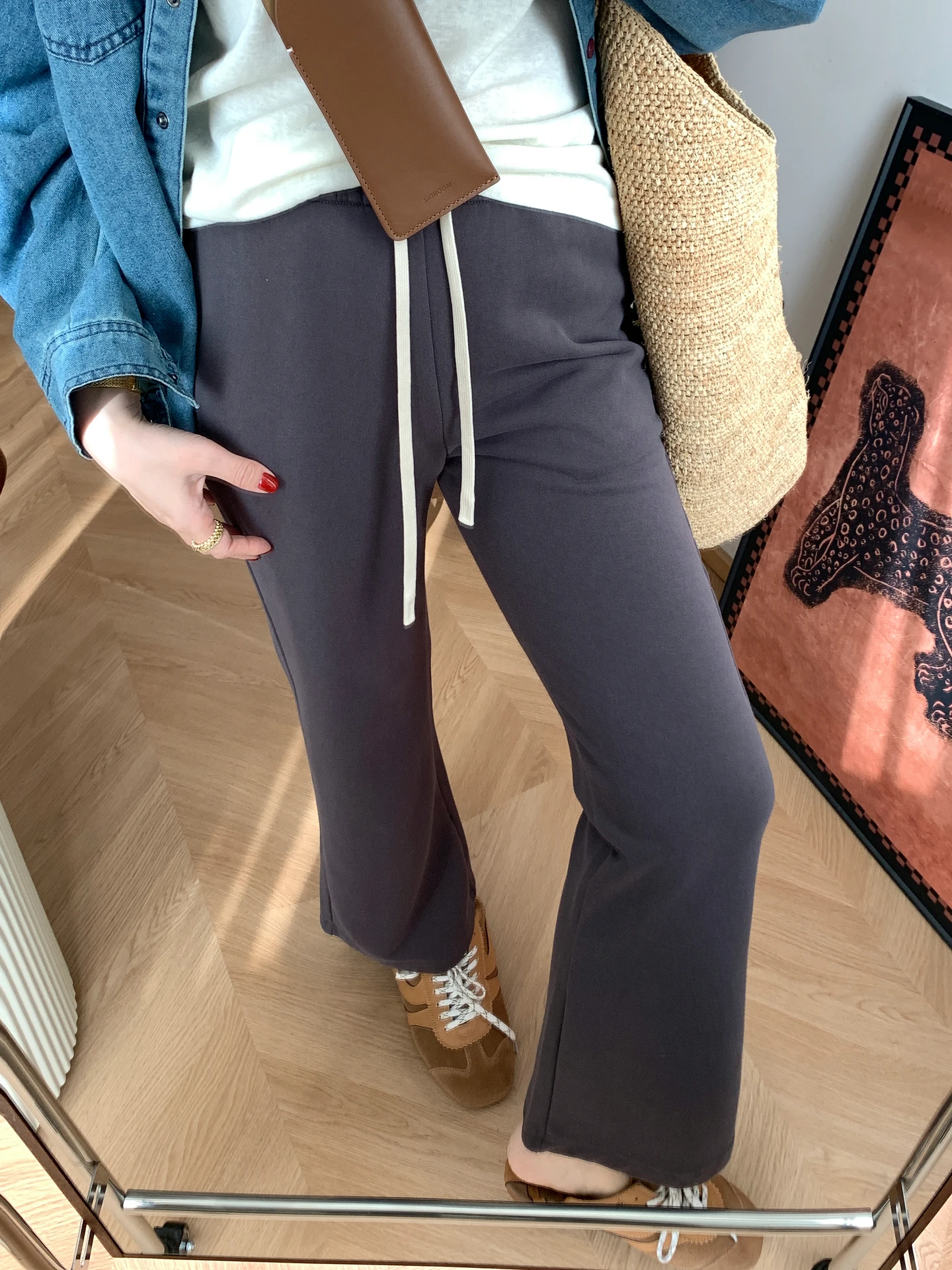 

Новые весенние повседневные женские трикотажные брюки с круглым вырезом, прямые, слегка расклешенные, укороченные (7/8) спортивные брюки