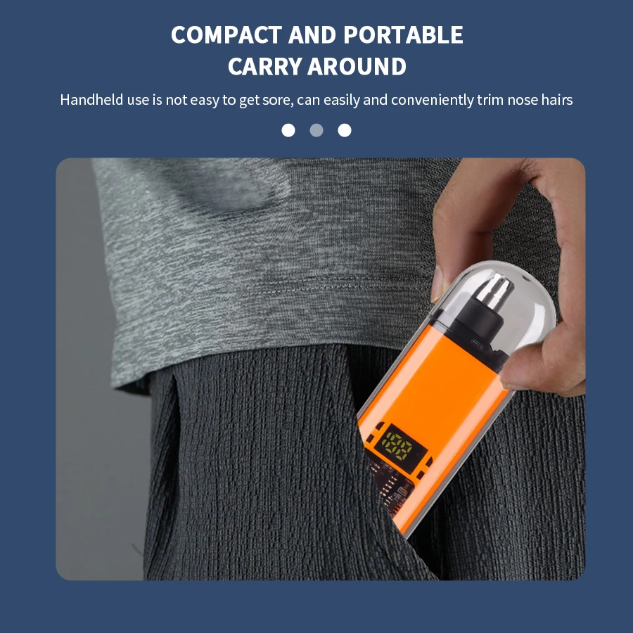 2 In 1 Electric Portable Ear And Nose Hair Trimmer Clipper 2025 Professional Painless Portable Eyebrow For Men image 2