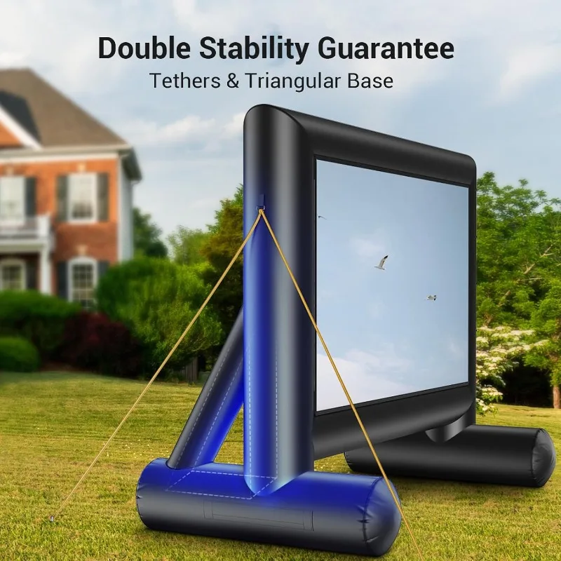 16ft Outdoor Inflatable Movie Screen, Fast Low Noise Air Projector Screen